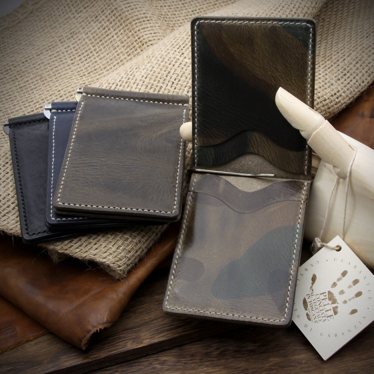 Money Clip Wallets | Italian Veg Tanned Leather | Minimalist | Cozy Handmade