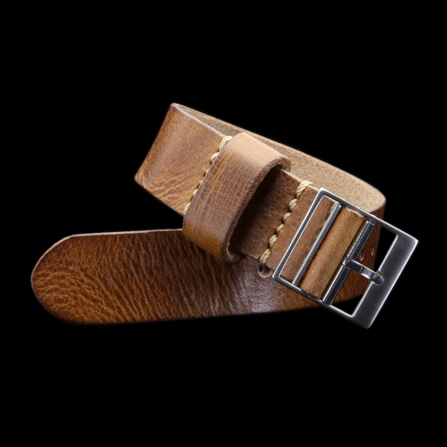 Leather Watch Strap, Classic RAF II Military 102 | Ladder Buckle | Full Grain Italian Vegetable-Tanned Leather | Cozy Handmade