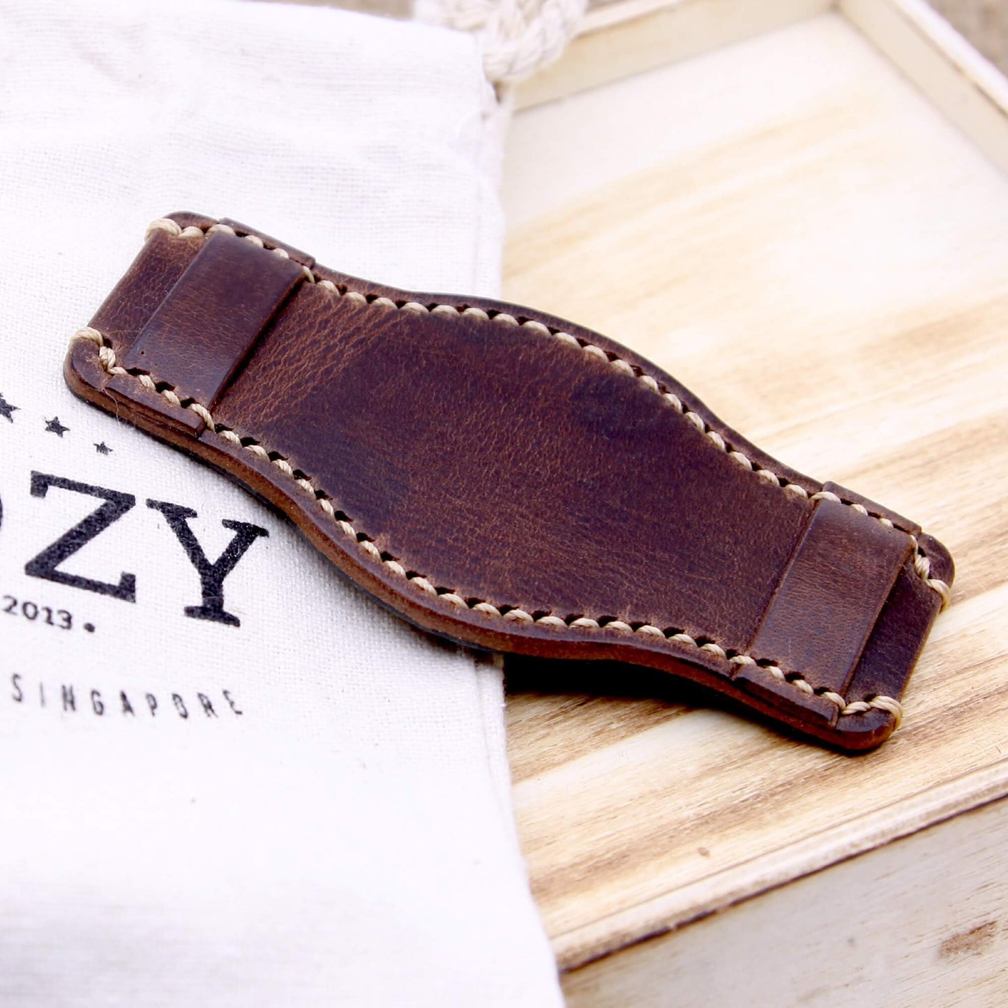 Leather Bund Pad, Style II Military 103 | Full Grain Italian Veg Tanned Leather | Cozy Handmade