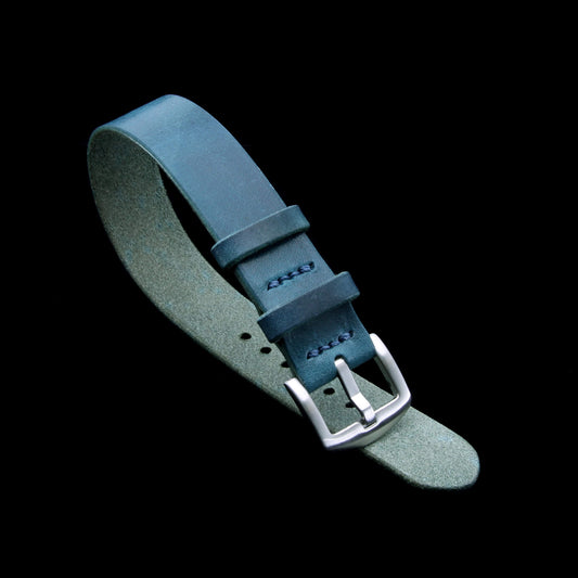 Single Pass Leather Watch Strap, 2-Keeper Military 106 | Full Grain Italian Vegetable-Tanned Leather | Cozy Handmade