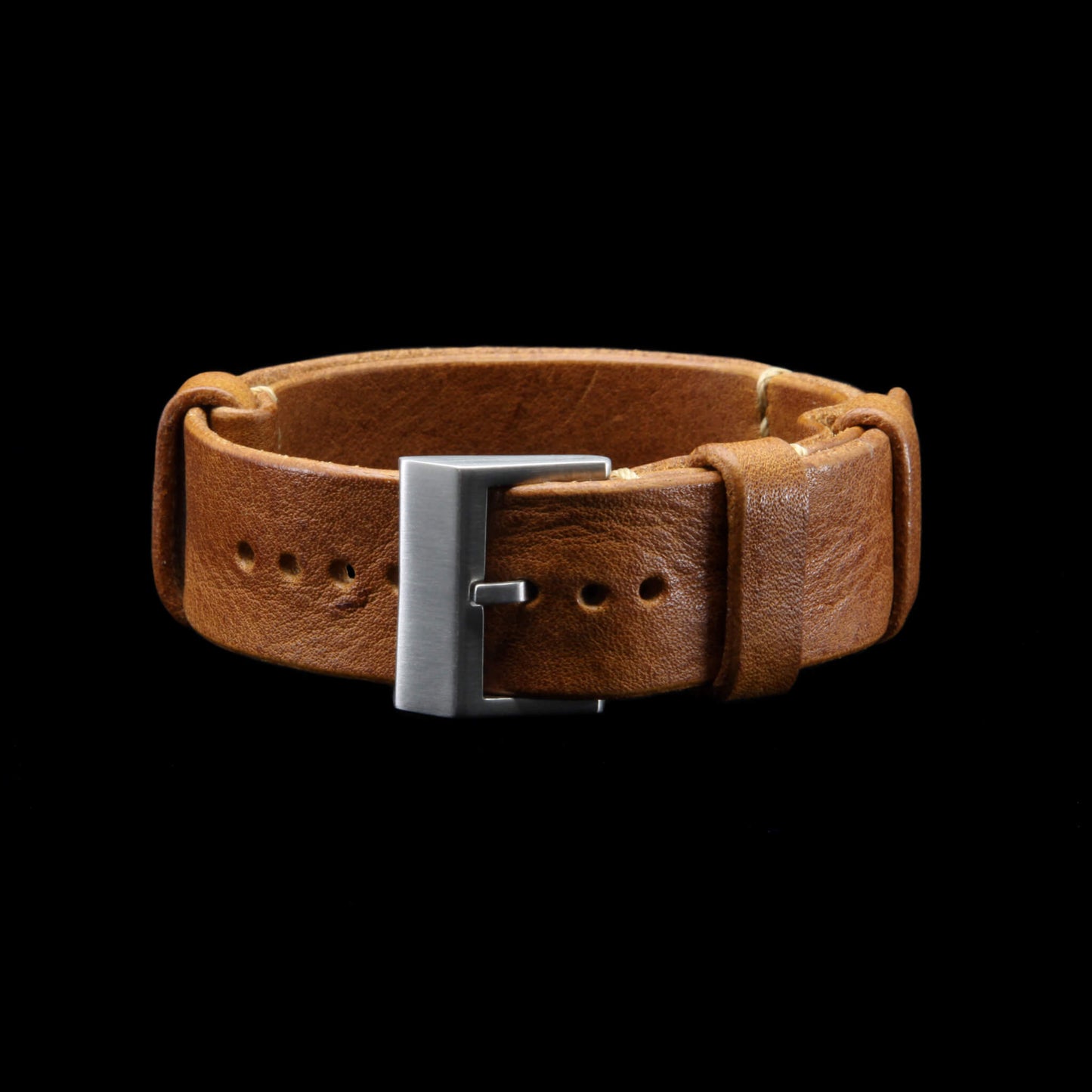 NAT2 Leather Watch Strap, Vintage 403 | Full Grain Italian Veg Tanned | Cozy Handmade