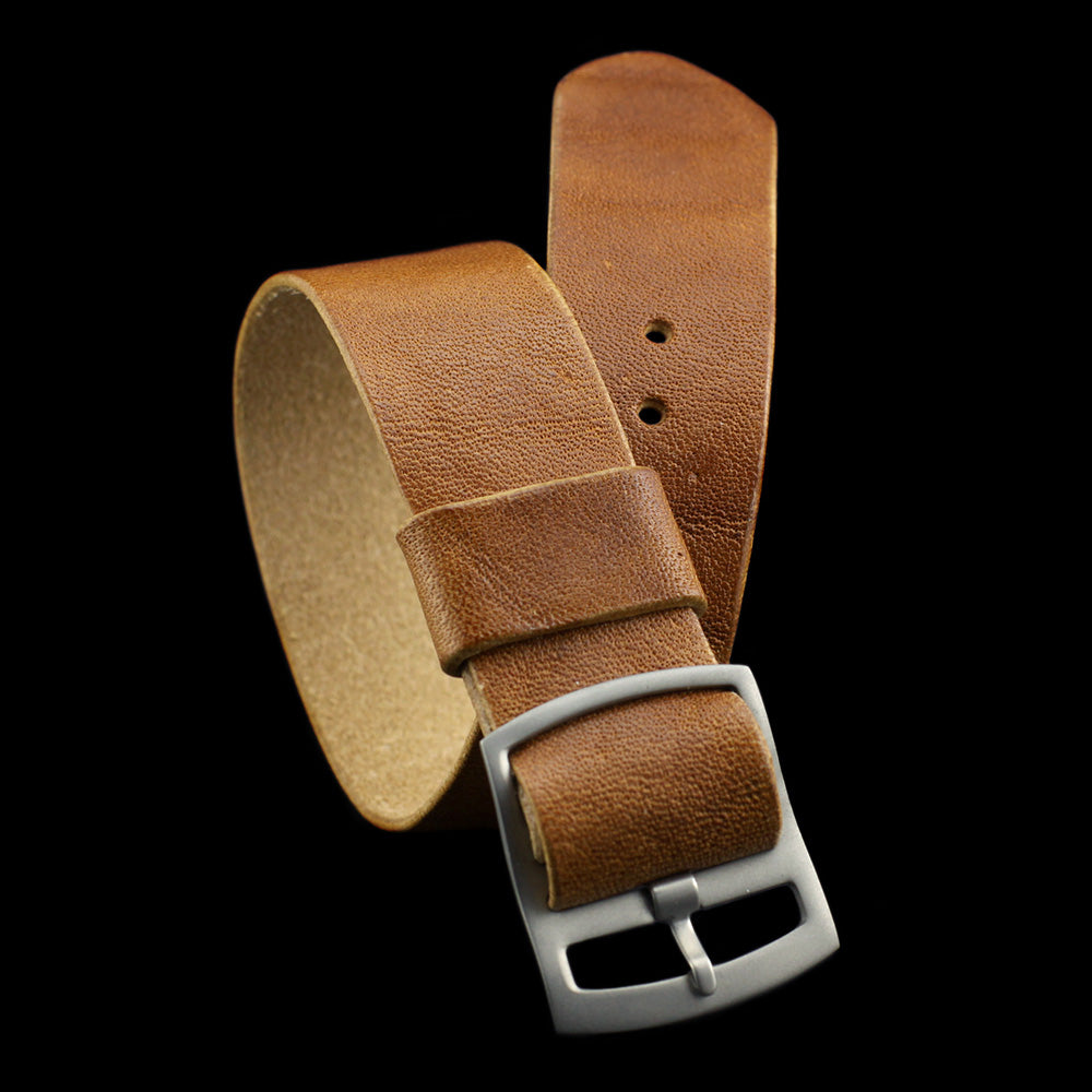 Adjustable One-Piece Leather Watch Strap, Vintage 401 | Cozy Handmade