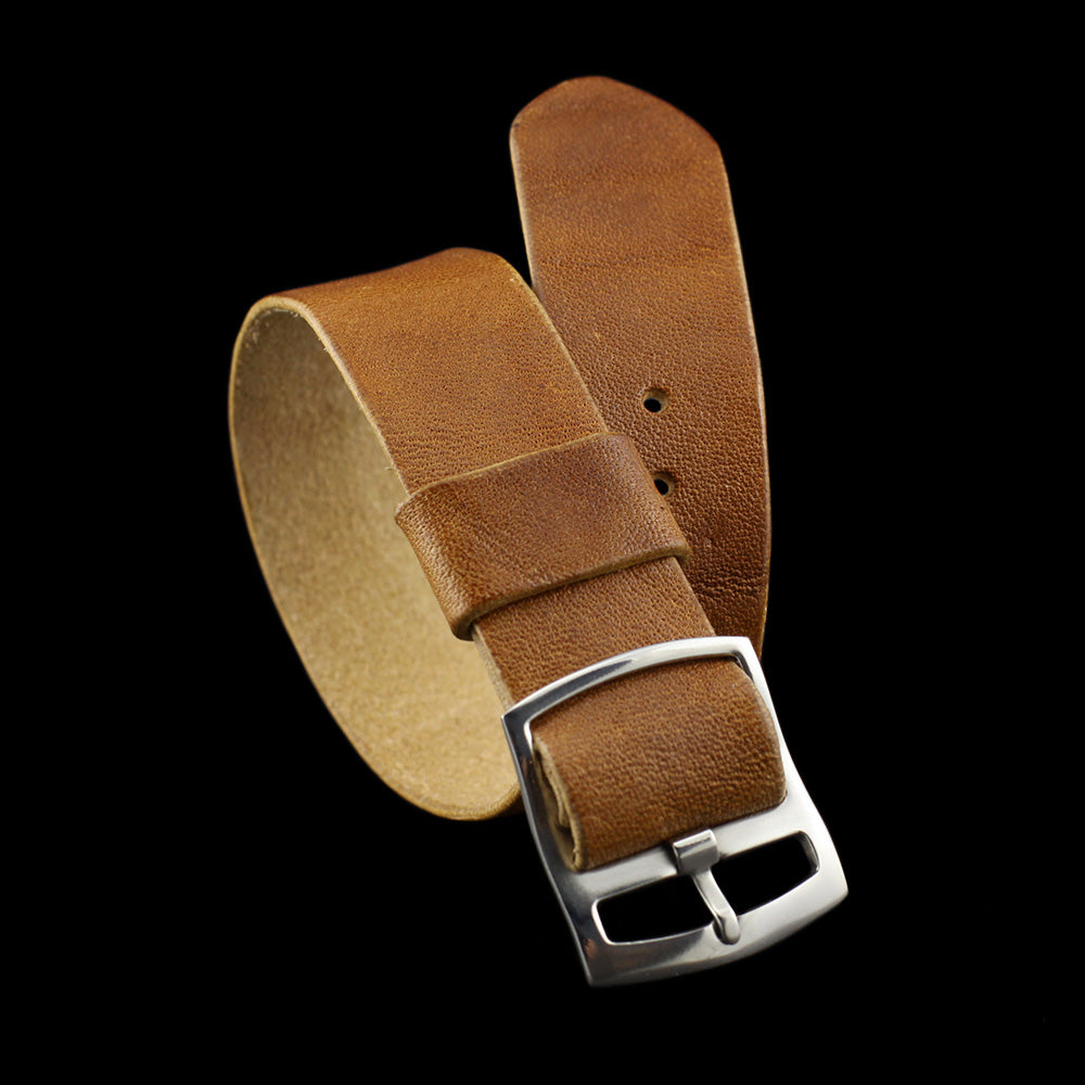 Adjustable One-Piece Leather Watch Strap, Vintage 401 | Cozy Handmade