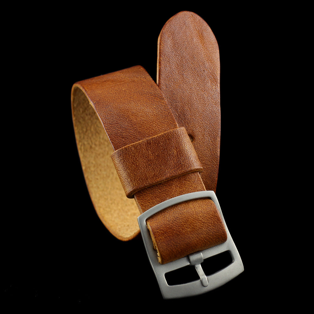 Adjustable One-Piece Leather Watch Strap, Vintage 403 | Cozy Handmade