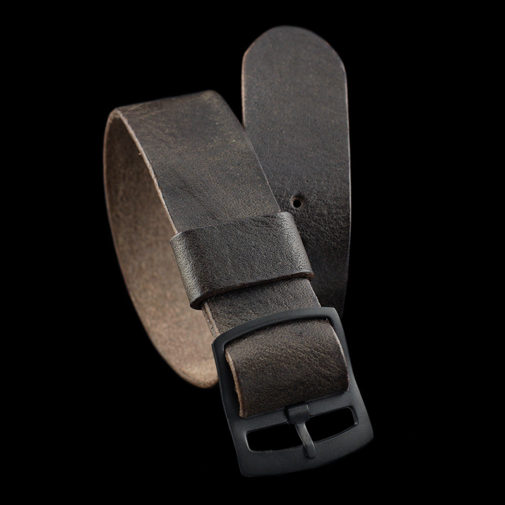 Vintage 406 Leather One Piece Watch Strap | Adjustable | Cozy Handmade