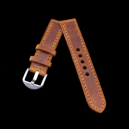 Leather Watch Strap, Vintage 403 |  Full Stitch | Full Grain Italian Veg Tanned | Cozy Handmade