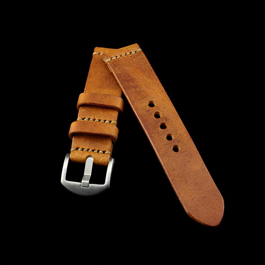 Leather Watch Strap, Vintage 403 | Minimalist Strap | Italian Veg Tanned | Cozy Handmade