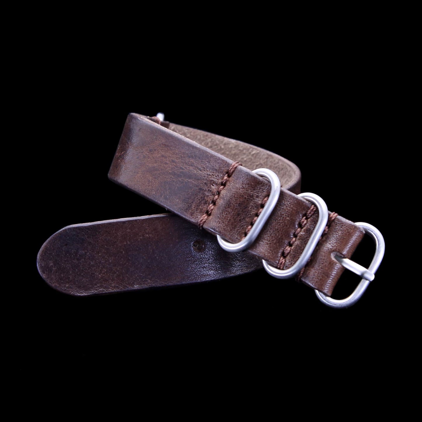 Leather Watch Strap, 4-Ring Vintage 405 | Full Grain Italian Veg Tanned | Cozy Handmade