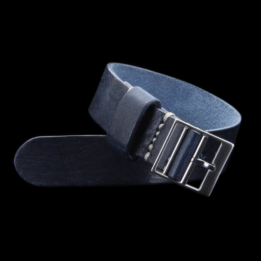 Leather Watch Strap, Classic RAF II Vintage 407 | Ladder Buckle | Full Grain Italian Vegetable-Tanned Leather | Cozy Handmade