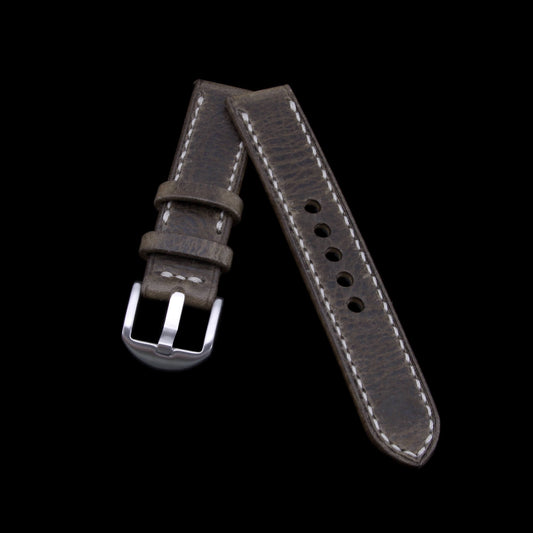  Leather Watch Strap, Vintage 408 |  Full Stitch | Full Grain Italian Veg Tanned | Cozy Handmade