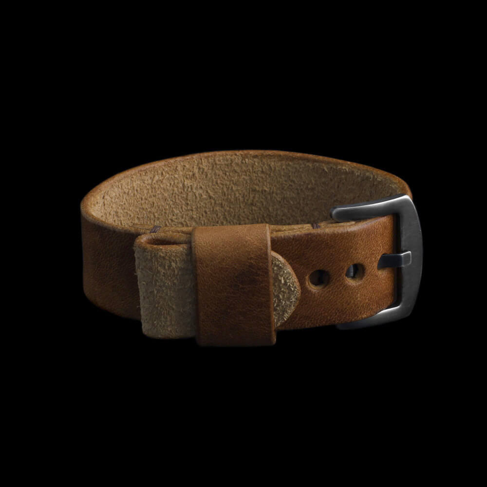 Leather Watch Strap, Classic RAF Vintage 401 | Italian Vegetable Tanned | Cozy Handmade