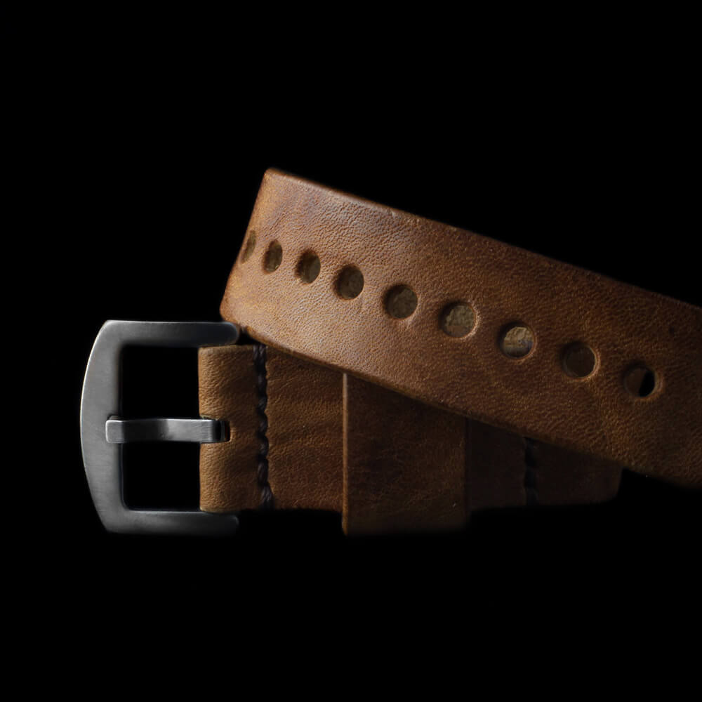 Leather Watch Strap, Classic RAF Vintage 401 | Italian Vegetable Tanned | Cozy Handmade