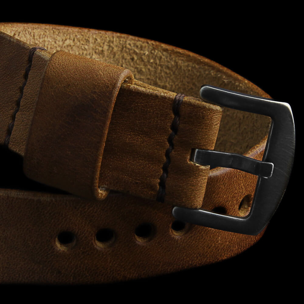 Leather Watch Strap, Classic RAF Vintage 401 | Italian Vegetable Tanned | Cozy Handmade