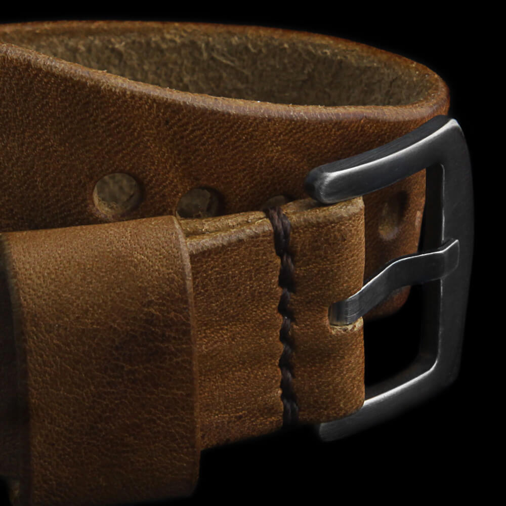 Leather Watch Strap, Classic RAF Vintage 401 | Italian Vegetable Tanned | Cozy Handmade