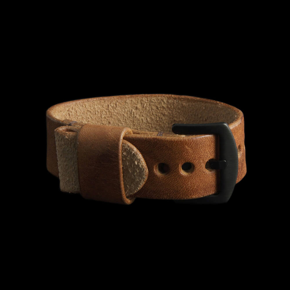 Leather Watch Strap, Classic RAF Vintage 401 | Italian Vegetable Tanned | Cozy Handmade