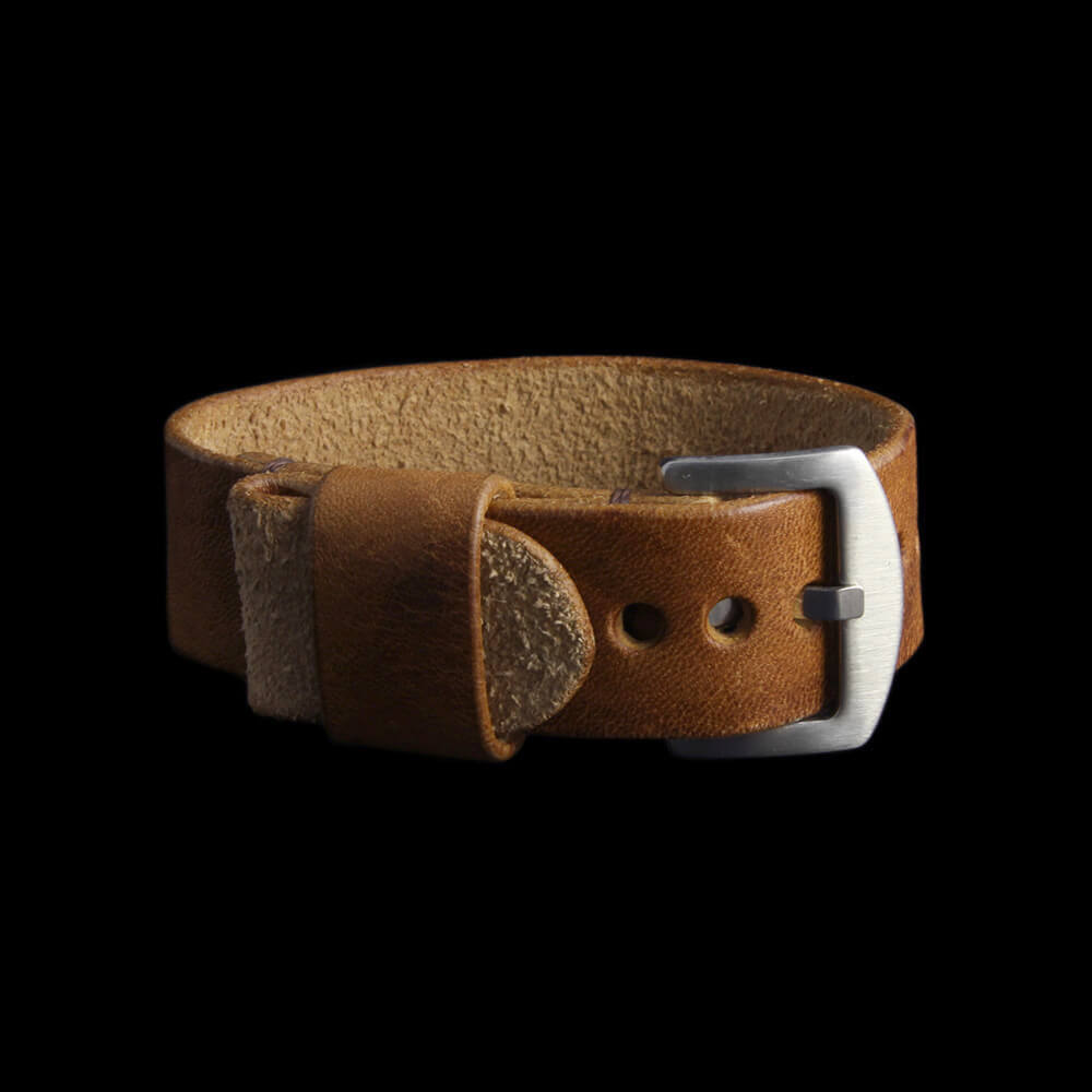 Leather Watch Strap, Classic RAF Vintage 401 | Italian Vegetable Tanned | Cozy Handmade