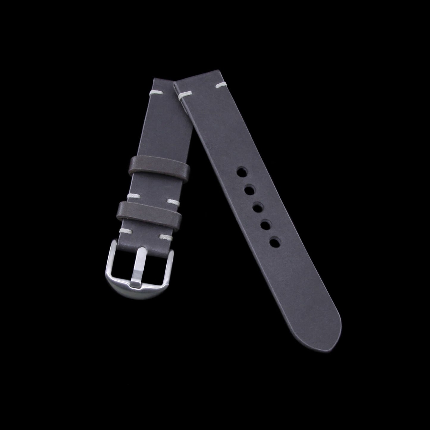 Cozy Handmade's 2-Piece Minimalist: Premium gray leather Apple Watch strap, handcrafted for everyday comfort and style.