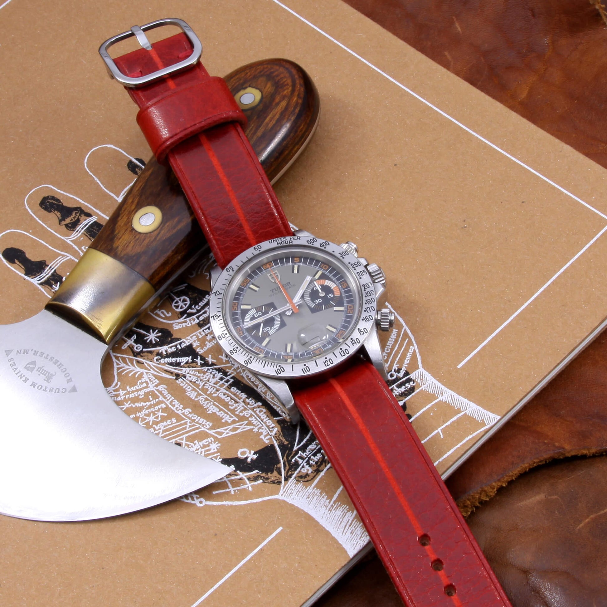 Elevate your watch with a Garrison Douglas 115 Single Pass Strap in Italian Veg-Tanned Leather from Cozy Handmade