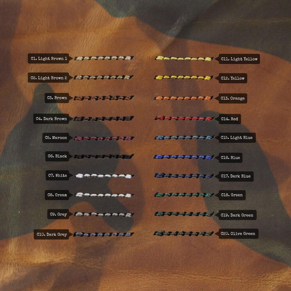Leather Watch Strap, Military 101 | Thread Color Chart | Cozy Handmade