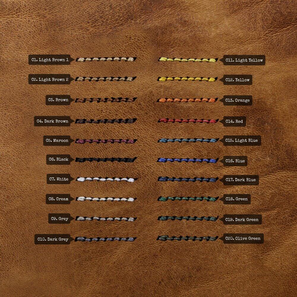 Leather Watch Strap, Vintage 401 | Thread Color Chart | Cozy Handmade