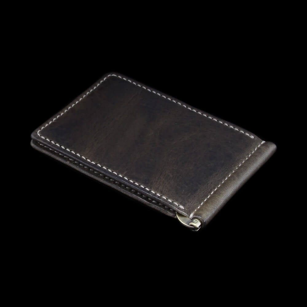 Leather Money Clip Wallet, Vintage 408