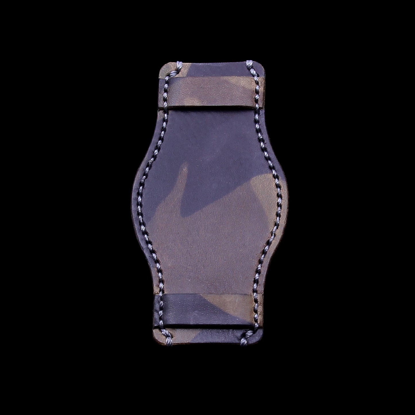 Leather Bund Pad, Style II Camo Grigio | Full Grain Italian Veg Tanned Leather | Cozy Handmade