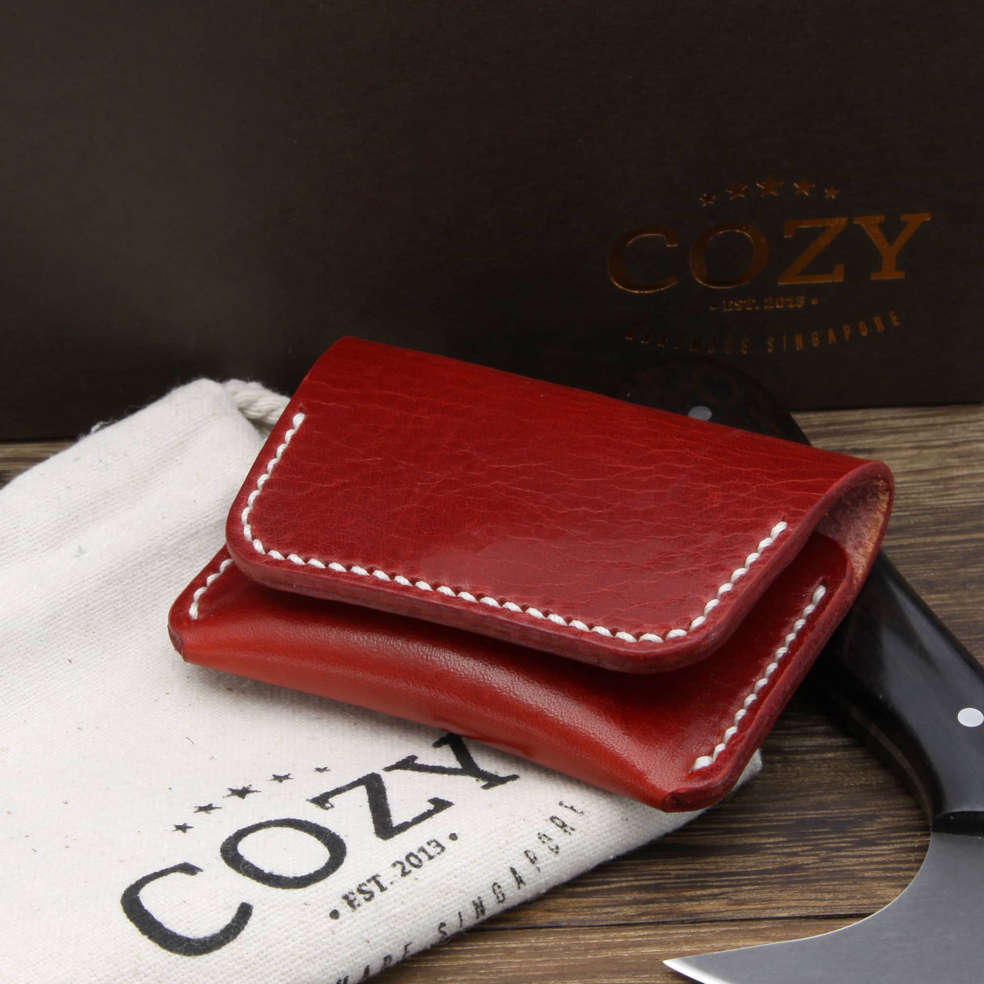 Leather Coin Purse, Douglas 115 | Cozy Handmade