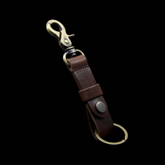 Leather Key Fob, Military 103 | Italian Veg Tanned Leather | Cozy Handmade
