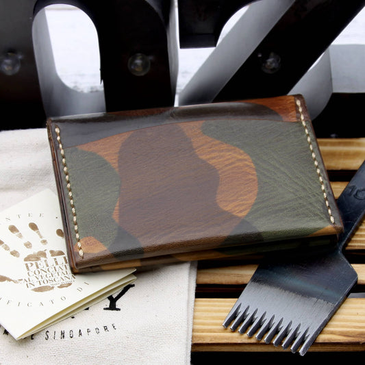 Leather Card Wallet, Military 101 | Minimalist | Cozy Handmade