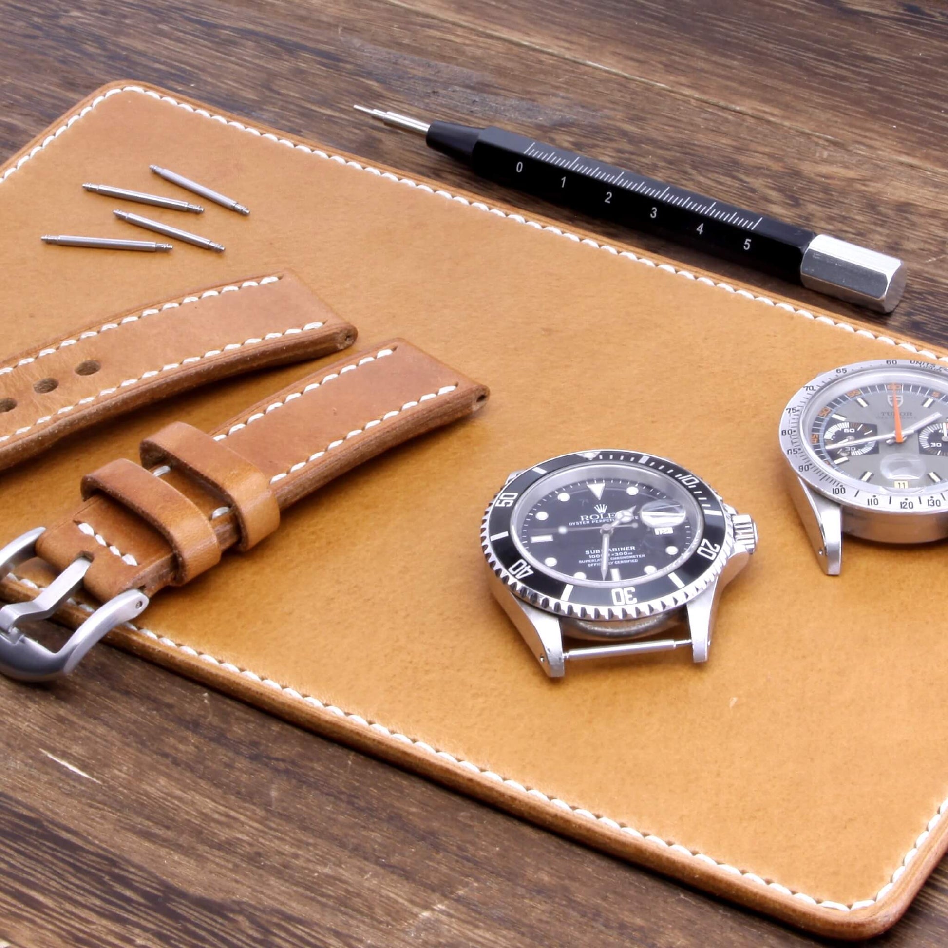 Leather Watch Valet, Sequoia 101 | Italian Veg Tanned Leather | Cozy Handmade