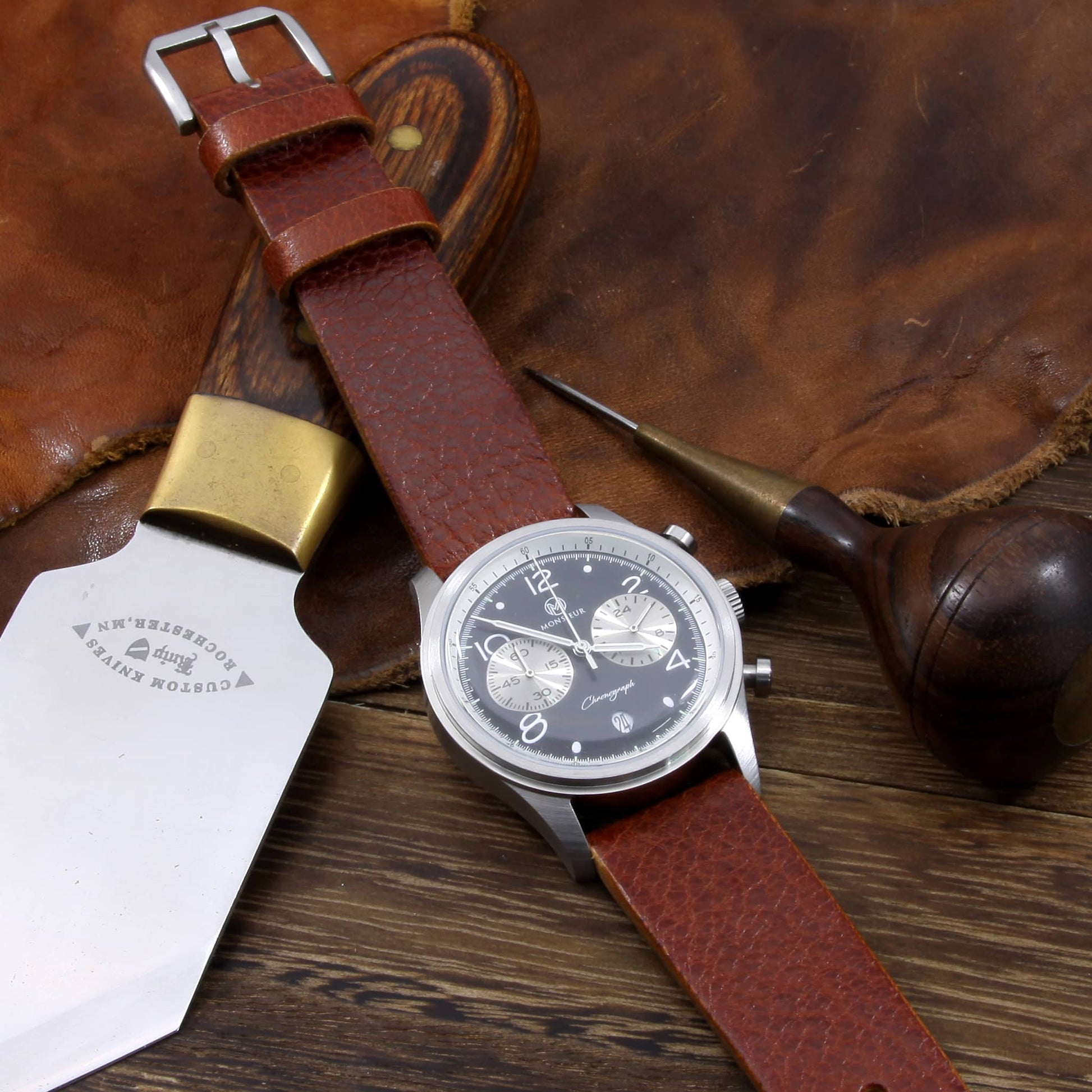 Leather Watch Strap, Maremma 503 | Stitch-less | Cozy Handmade