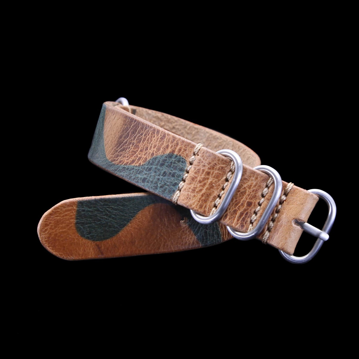 Leather Watch Strap, 4-Ring Military 101 | Full Grain Italian Veg Tanned | Cozy Handmade