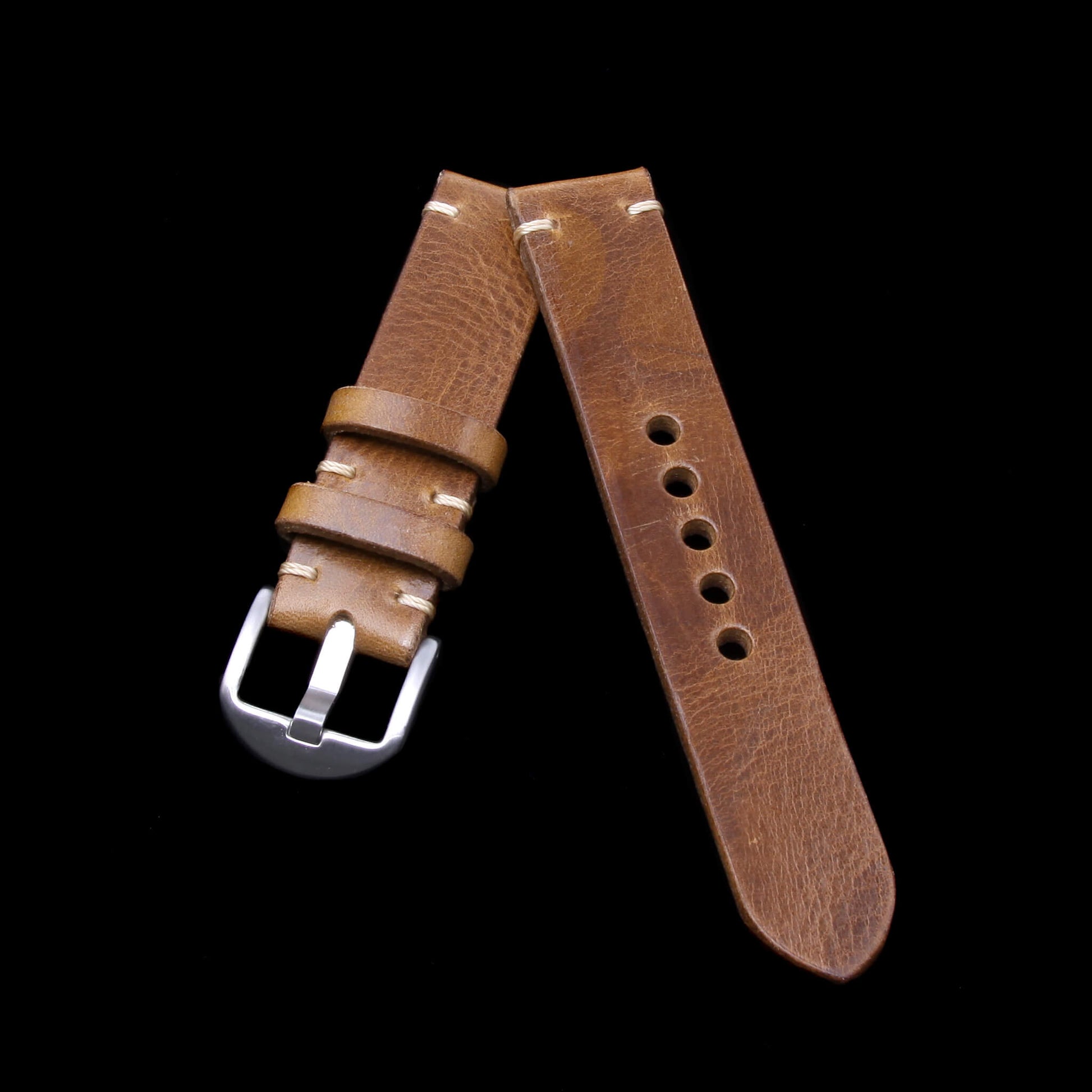 Leather Watch Strap, Military 102 | Italian Veg Tanned | Cozy Handmade