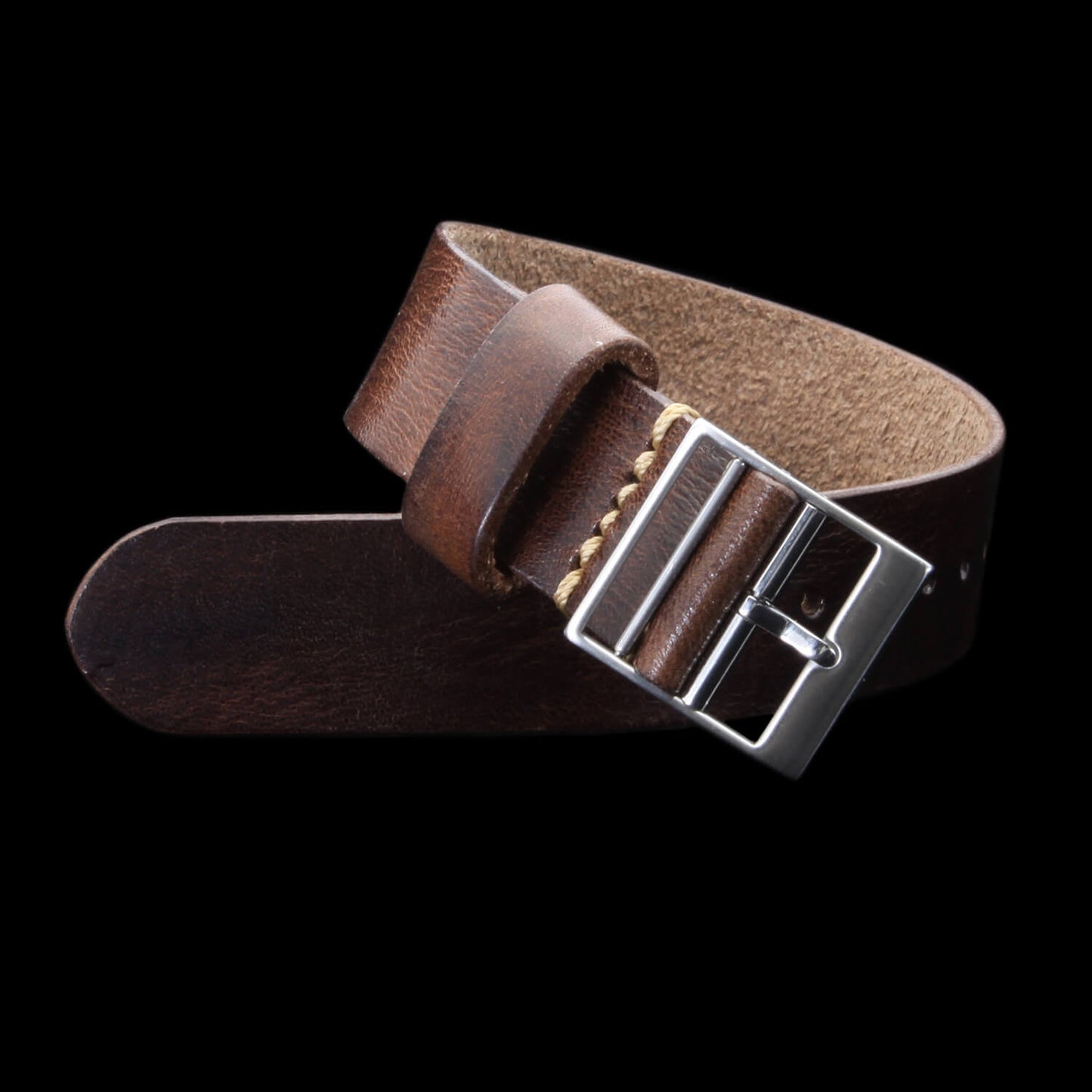 Leather Watch Strap, Classic RAF II Military 103 | Ladder Buckle | Full Grain Italian Vegetable-Tanned Leather | Cozy Handmade