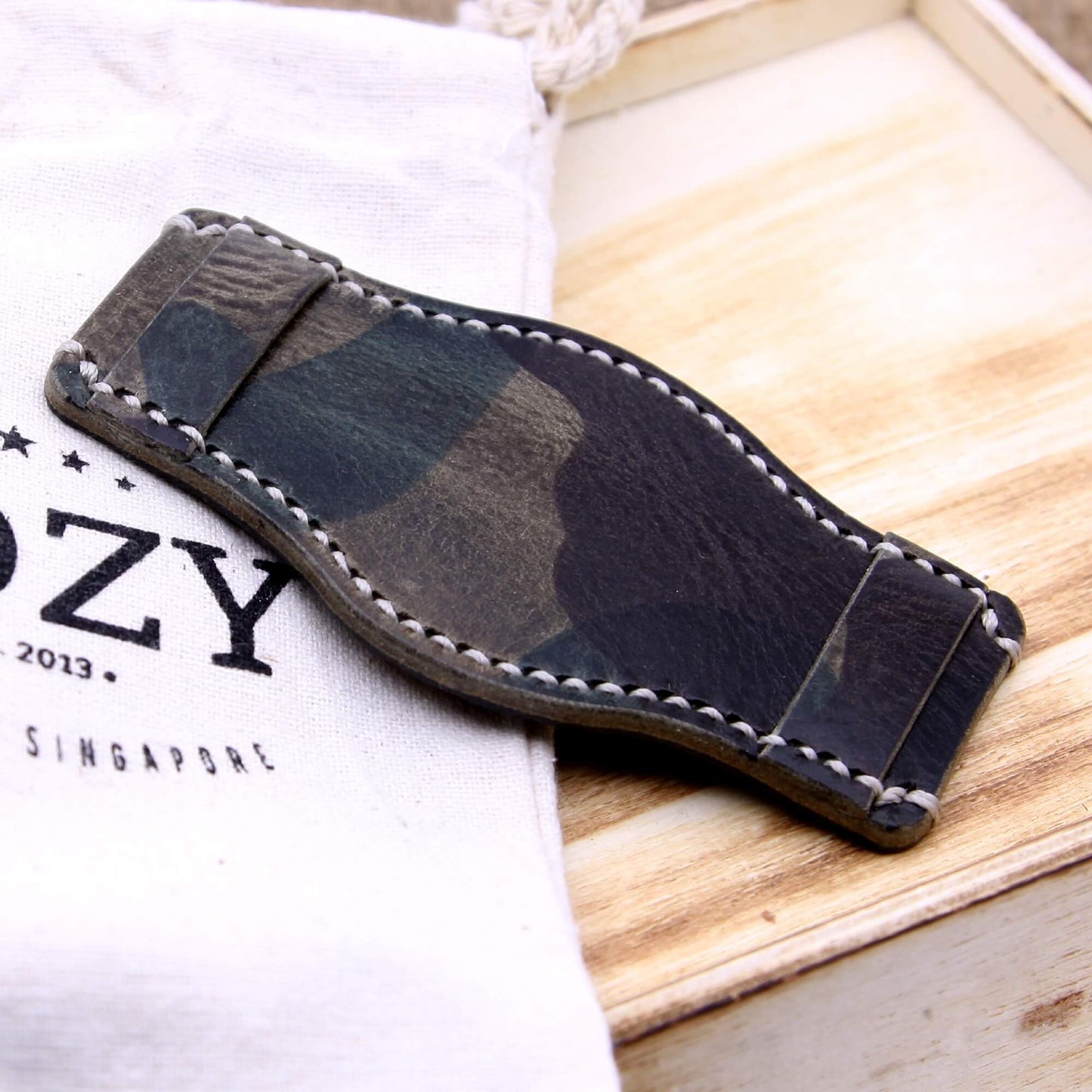 Leather Bund Pad, Style II Military 107 | Full Grain Italian Veg Tanned Leather | Cozy Handmade