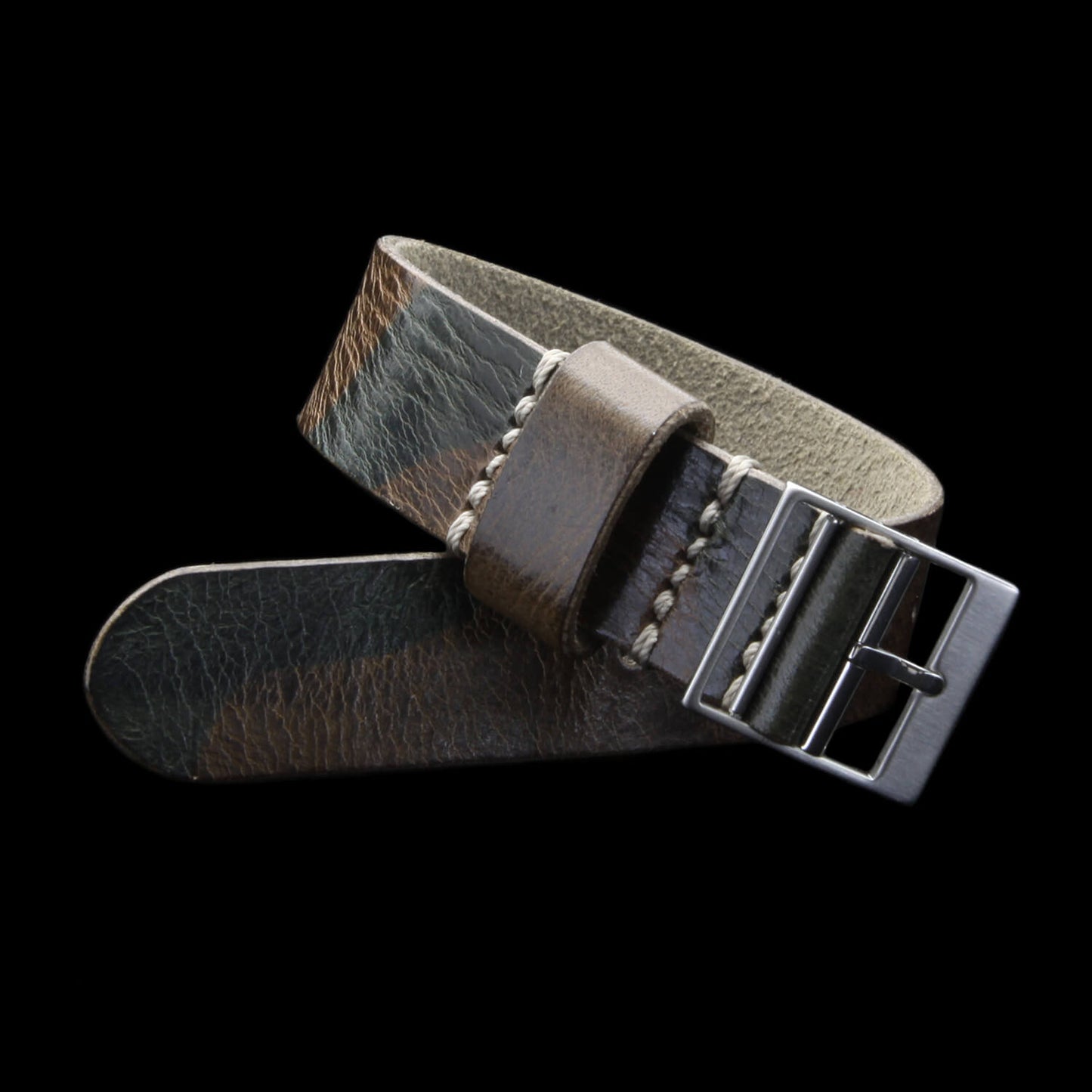 Leather Watch Strap, Classic RAF II Military 107 | Ladder Buckle | Full Grain Italian Vegetable-Tanned Leather | Cozy Handmade