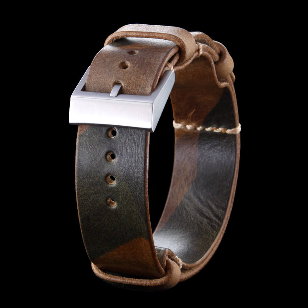 Leather NATO Strap, NAT2 Military 101Leather NATO Strap, NAT2 Military 101 | Full Grain Italian Veg Tanned | Cozy Handmad