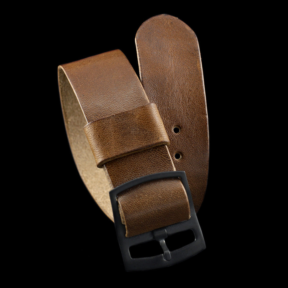 Adjustable One-Piece Leather Watch Strap, Vintage 402 | Cozy Handmade