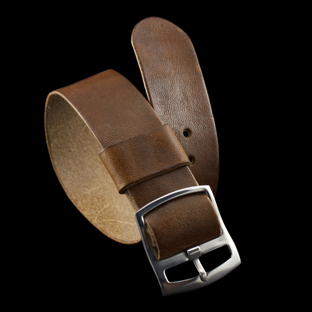 Adjustable One-Piece Leather Watch Strap, Vintage 402 | Cozy Handmade