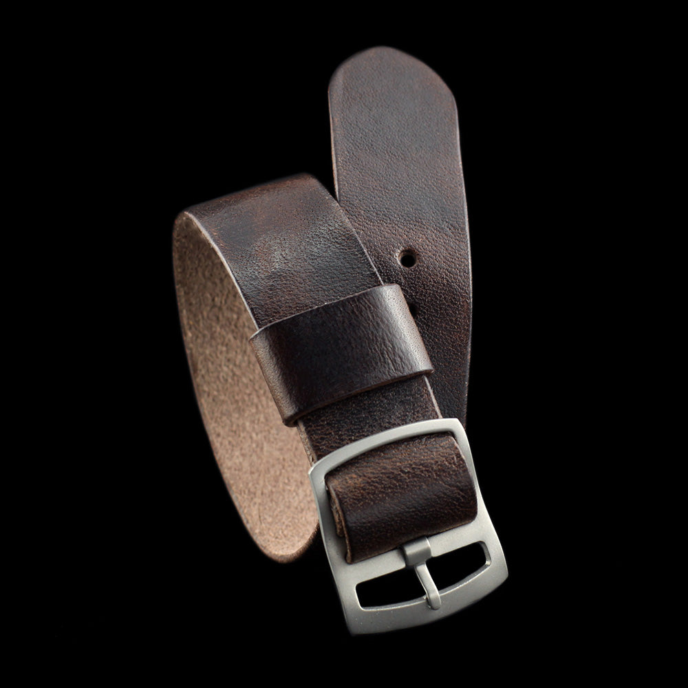 Adjustable One-Piece Leather Watch Strap, Vintage 405 | Cozy Handmade