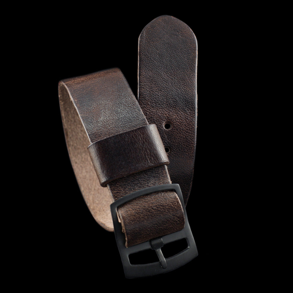 Adjustable One-Piece Leather Watch Strap, Vintage 405 | Cozy Handmade