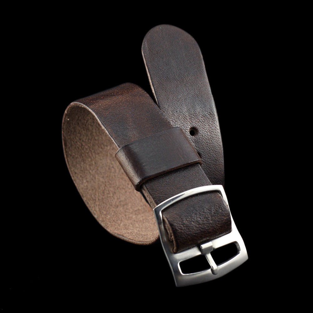 Adjustable One-Piece Leather Watch Strap, Vintage 405 | Cozy Handmade