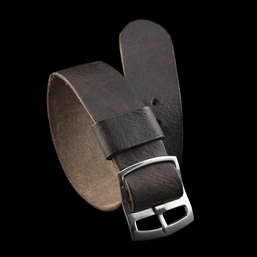 Vintage 406 Leather One Piece Watch Strap | Adjustable | Cozy Handmade