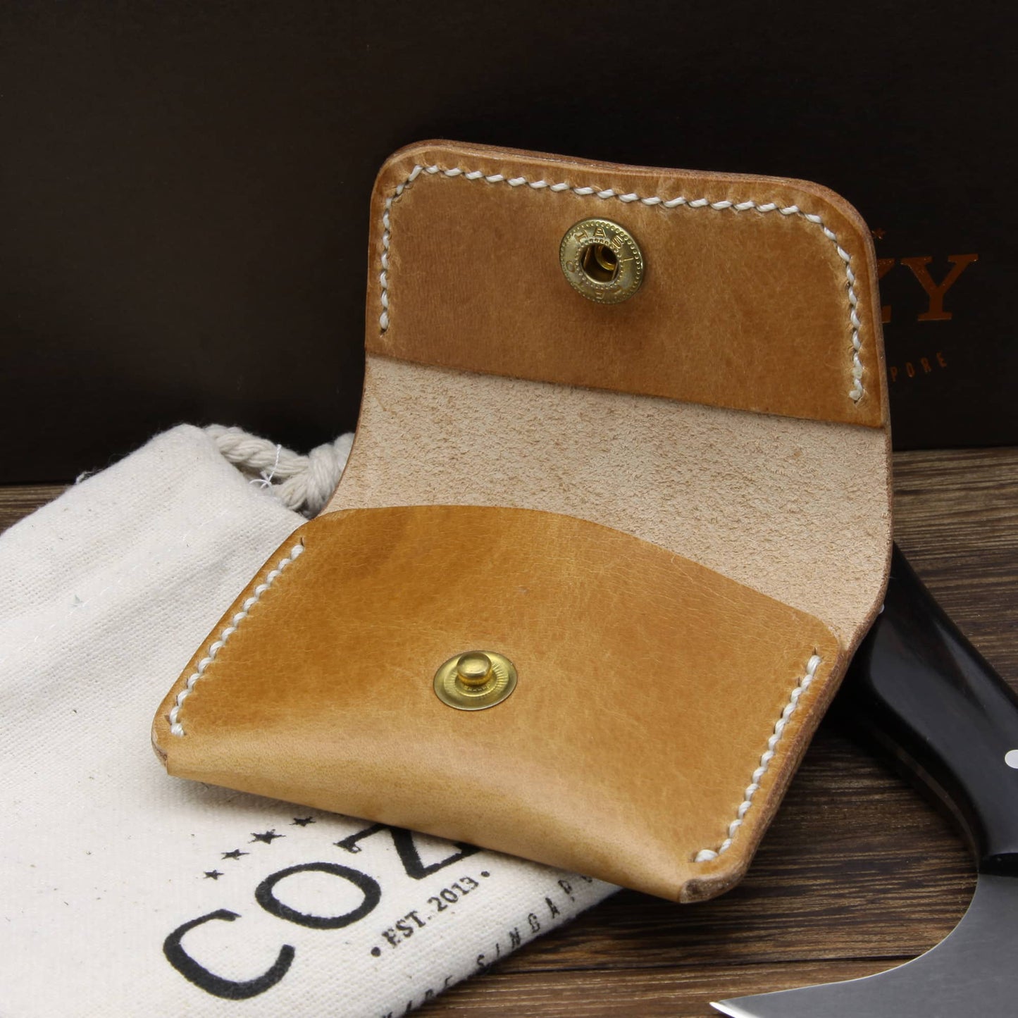 Leather Coin Purse, Sequoia 101 | Cozy Handamde