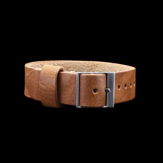 Leather Watch Strap, Classic RAF II Vintage 401 | Ladder Buckle | Full Grain Italian Vegetable-Tanned Leather | Cozy Handmade