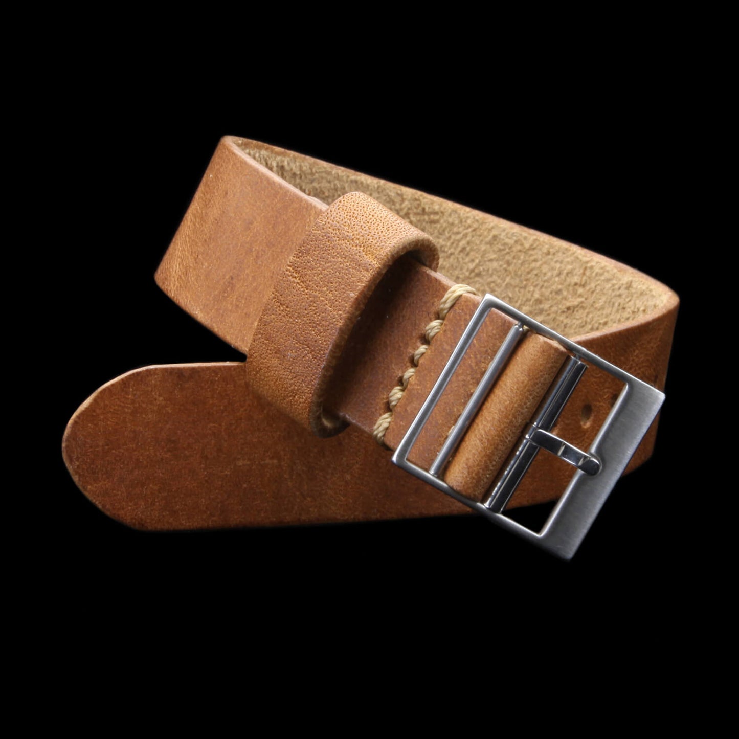 Leather Watch Strap, Classic RAF II Vintage 401 | Ladder Buckle | Full Grain Italian Vegetable-Tanned Leather | Cozy Handmade