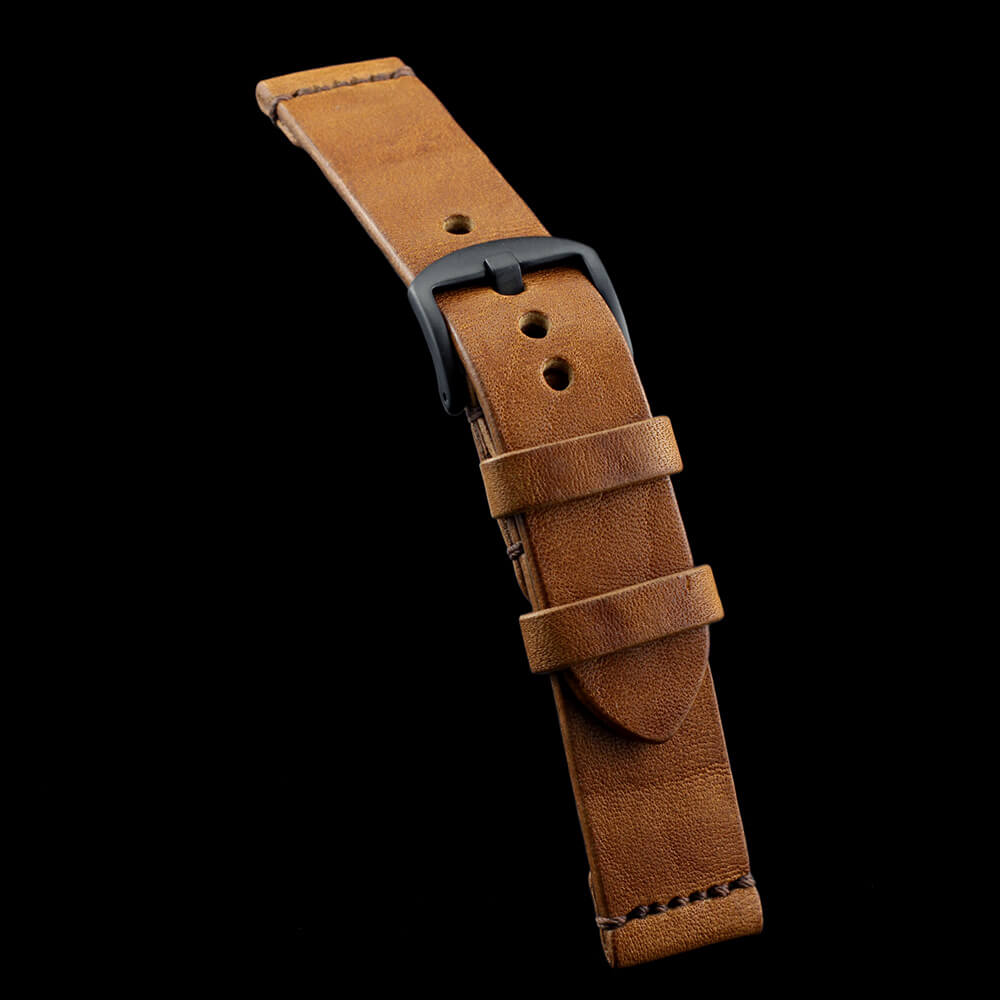 Leather Watch Strap, Vintage 401 | Minimalist Strap | Italian Veg Tanned | Cozy Handmade