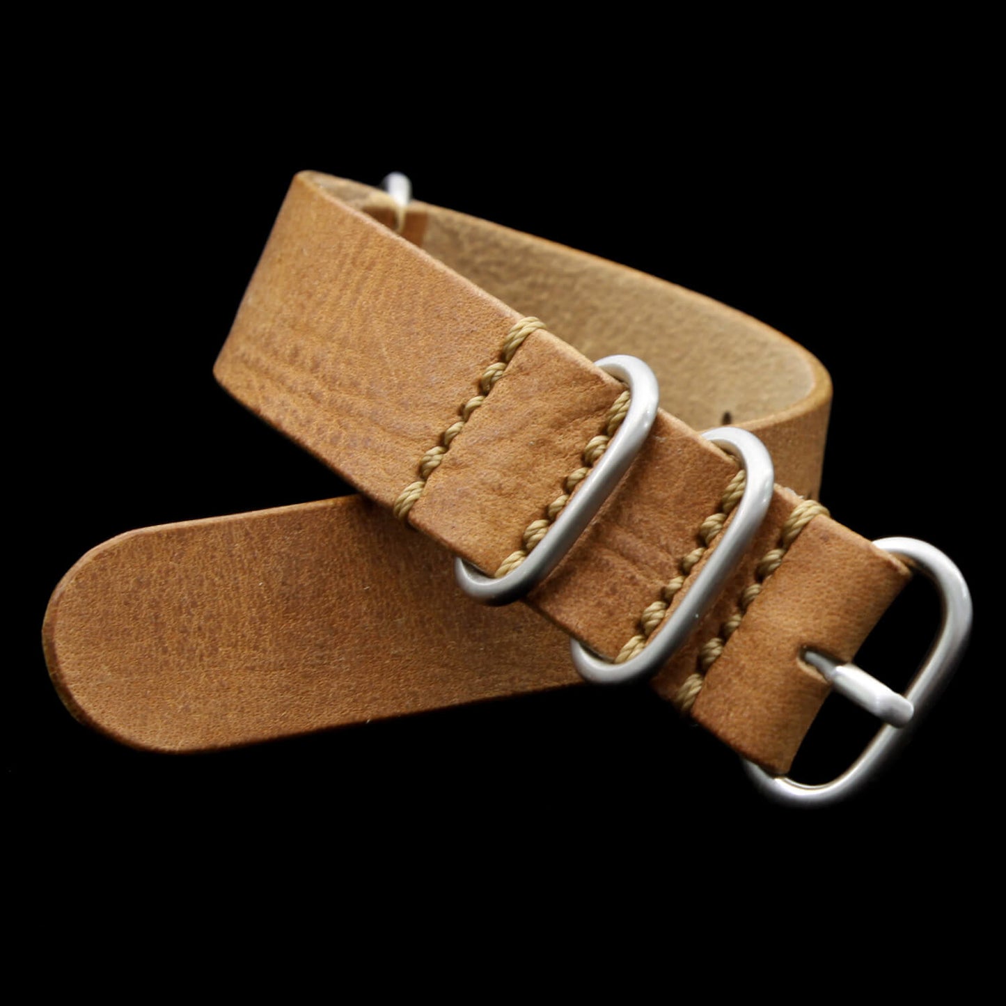 Leather Watch Strap, 4-Ring Vintage 401 | Full Grain Italian Veg Tanned | Cozy Handmade