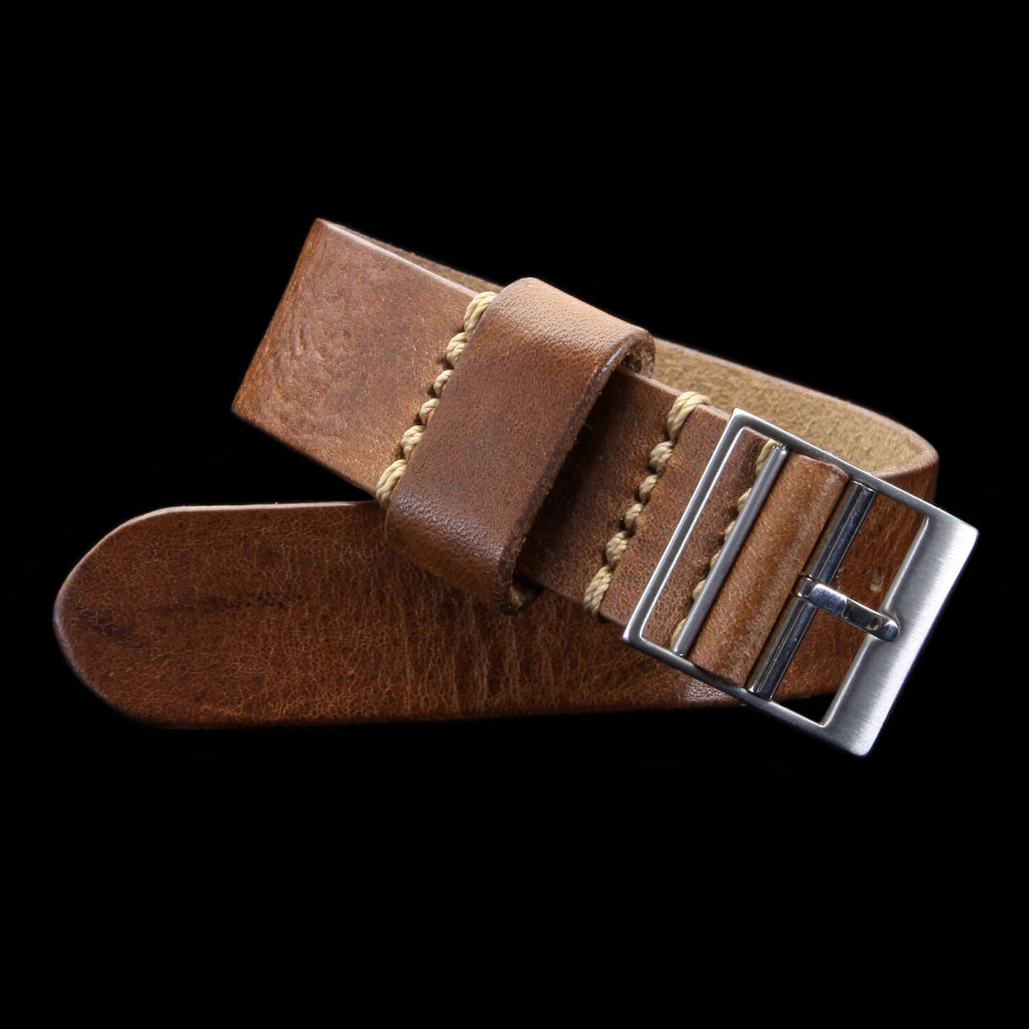 Leather Watch Strap, Classic RAF II Vintage 402 | Ladder Buckle | Full Grain Italian Vegetable-Tanned Leather | Cozy Handmade