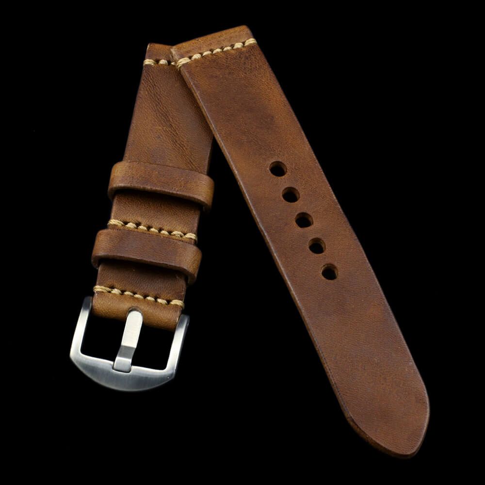 Leather Watch Strap, Vintage 402 | Italian Veg Tanned | For Apple Watch | Cozy Handmade